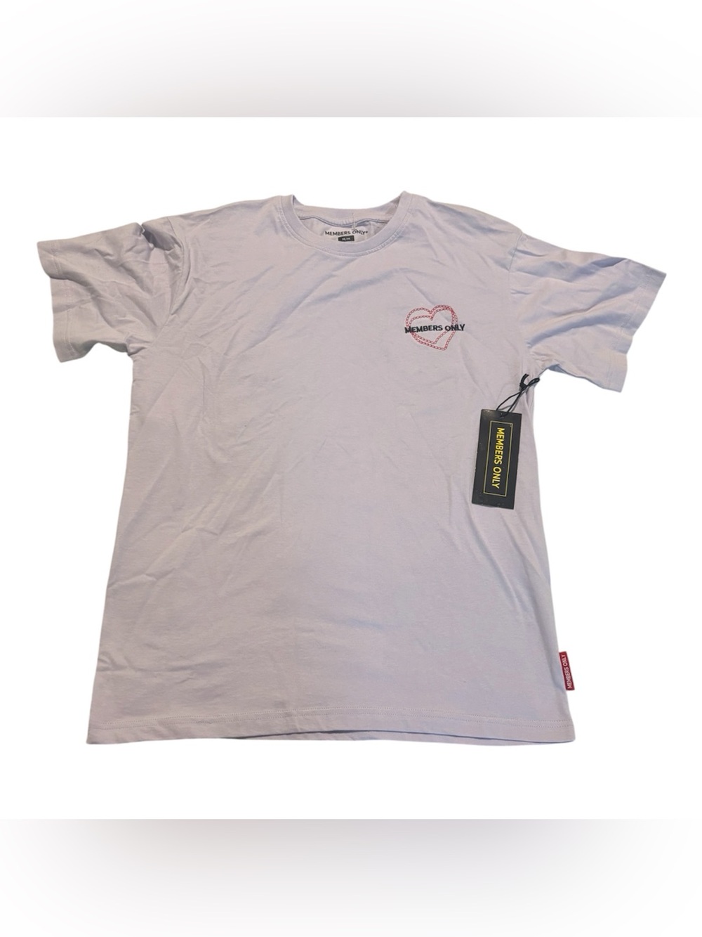 Members Only Lavender Short-Sleeve Tee with Heart Logo